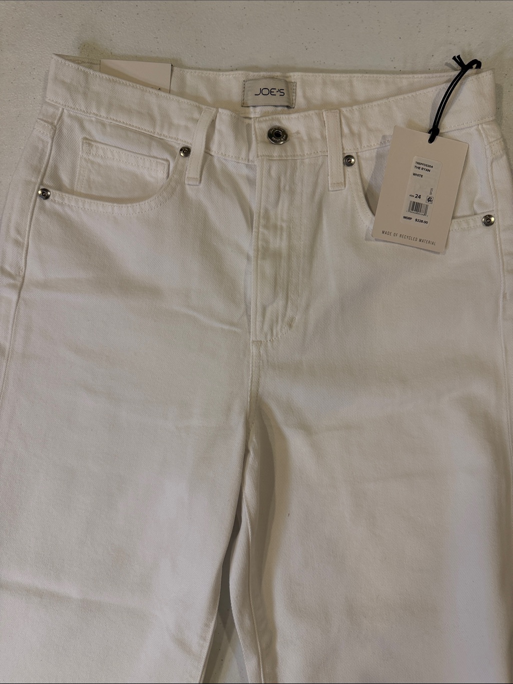 Nwt Joe’s Jeans - The Ryan White Denim Jeans Size 24 Retail $228
